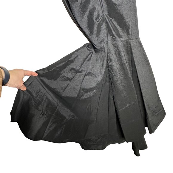 Xscape Off the Shoulder Cap Sleeve Stretch Taffeta Dress Size 2 Black Formal - Picture 5 of 12